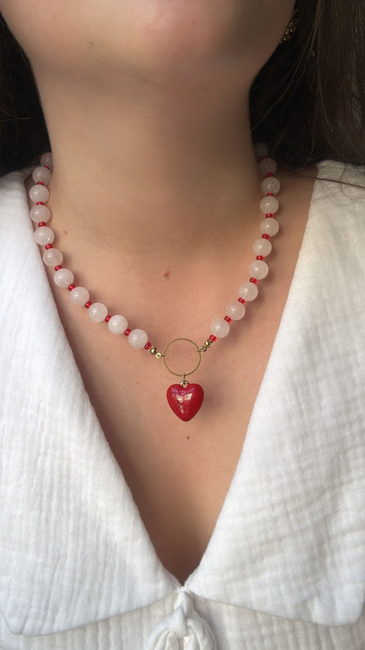 Collar Cuarzo Rosa